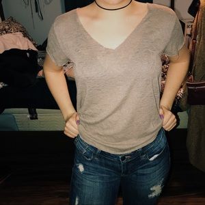 Tan distressed t-shirt!